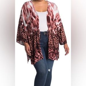 NWT Lovestitch Animal Print Tunic in Sienna & Black in Size 1X/2X